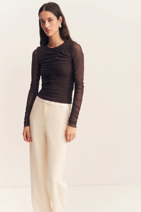 Mira Gathered Top (Ganache)