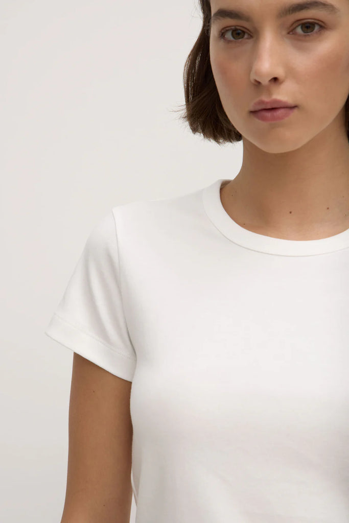 Lyla Cap Sleeve Tee (Antique White)