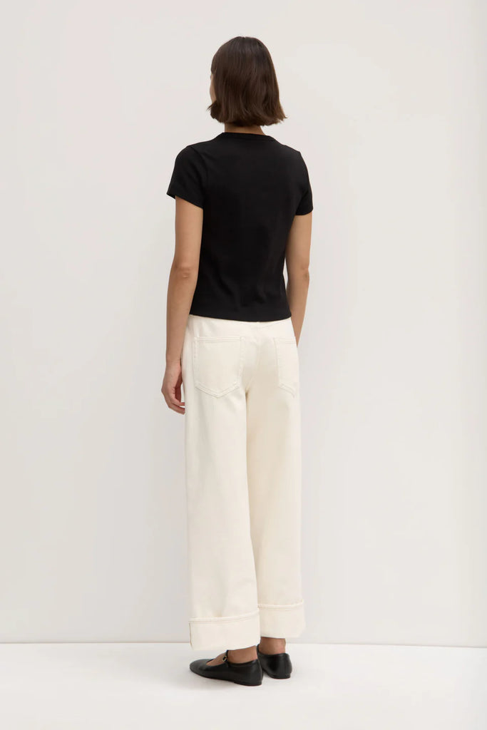 Lyla Cap Sleeve Tee (Black)