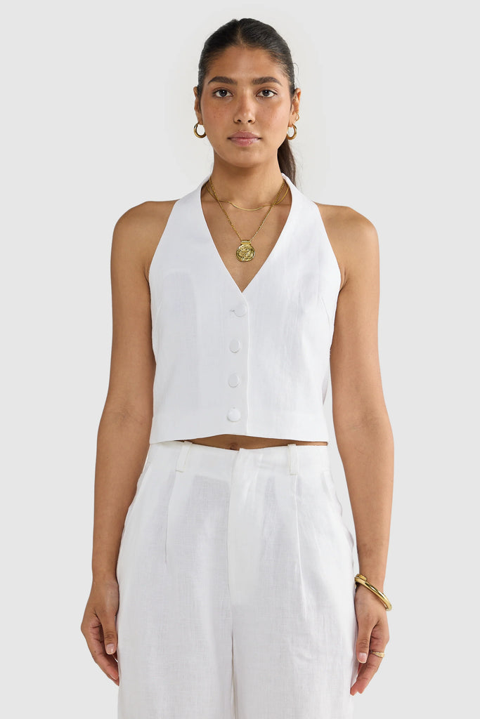 ORTC Savannah Linen Pant (White)