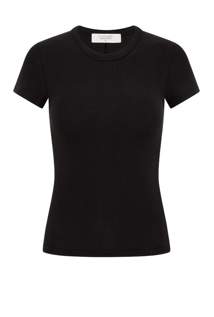 Organic Rib SS Tee (Black)