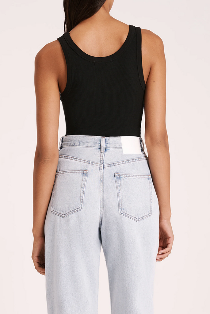 Organic Rib Singlet (Black)