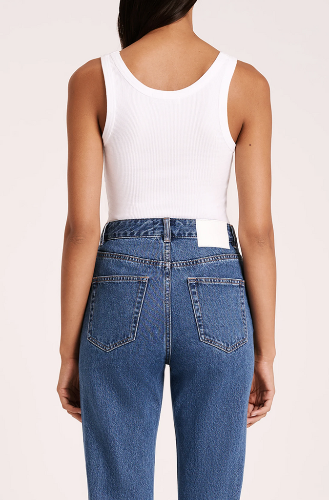 Organic Rib Singlet (White)