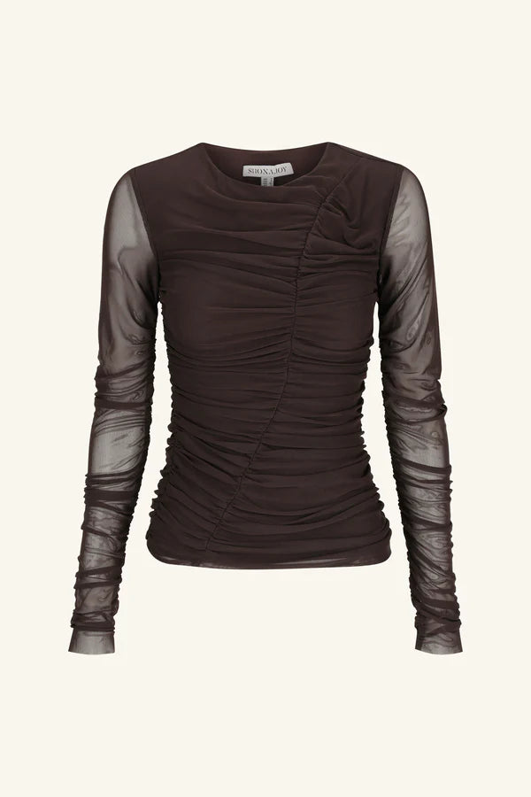 Mira Gathered Top (Ganache)