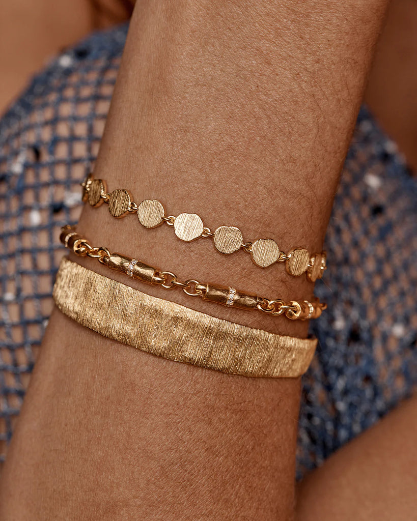 By Charlotte Woven Light Cuff (Gold)