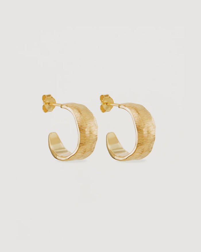 By Charlotte Woven Light Hoops (Gold)