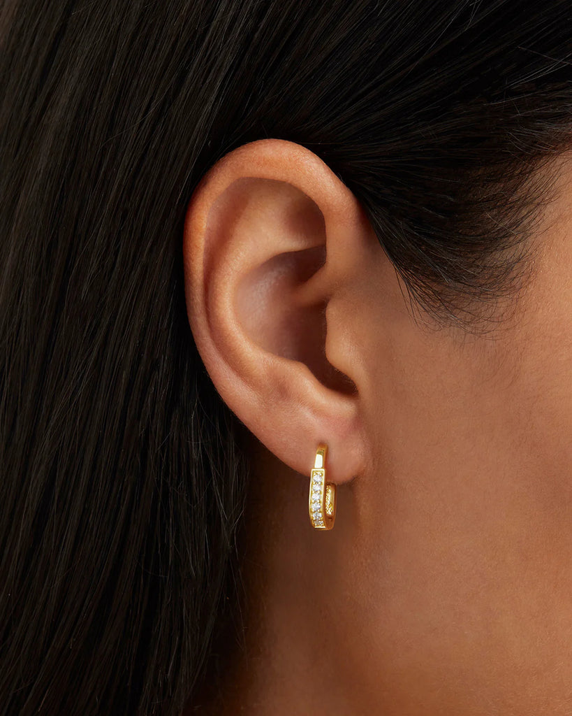 18K Gold Vermeil Connection Hoops