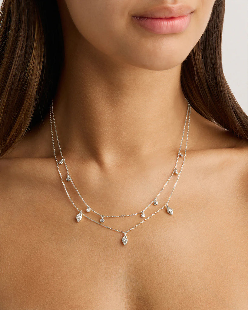 By Charlotte I am Protected Layered Choker (Sterling Silver)