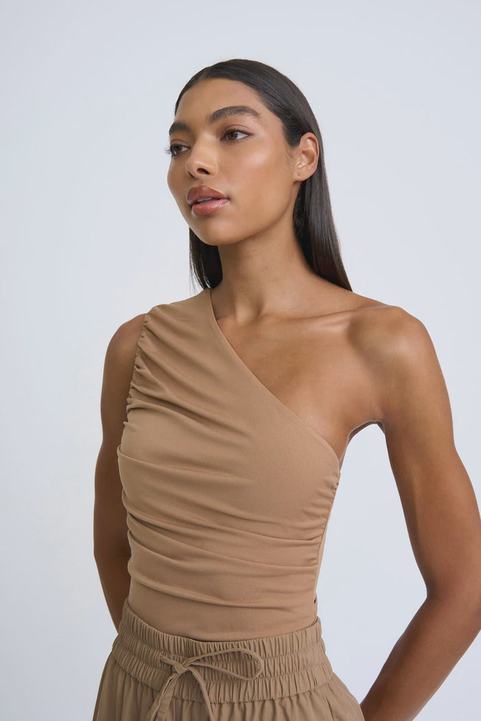 By Johnny Aster Asymmetric Top (Chocolate)