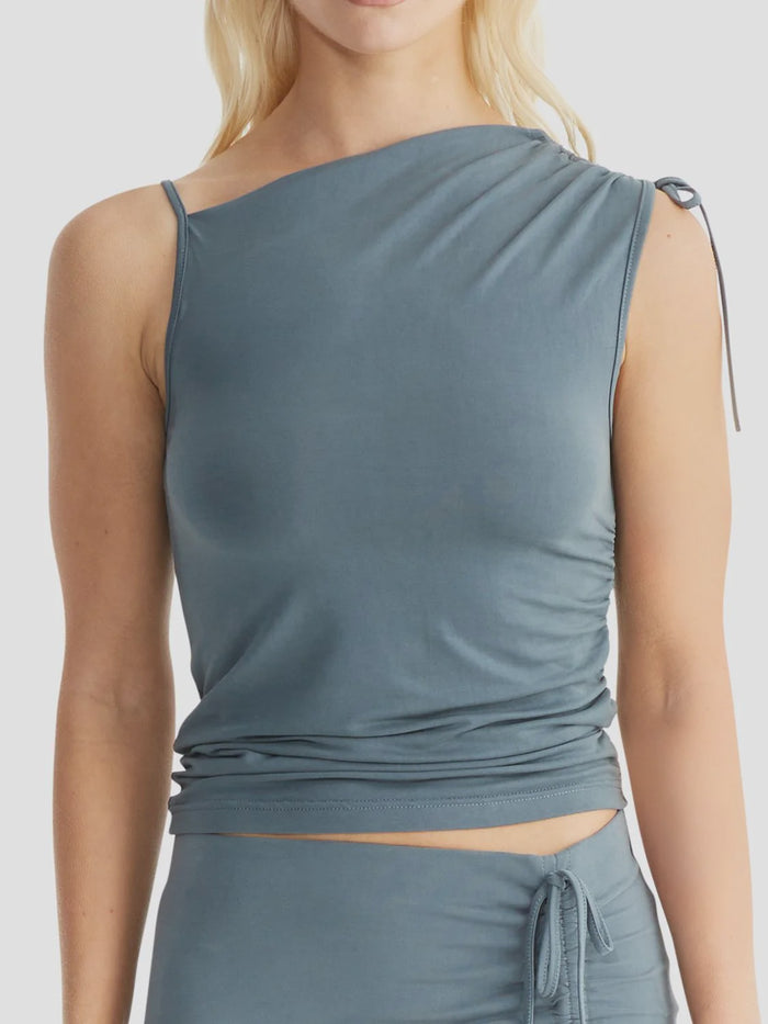 Ena Pelly Joey Ruched Asymmetric Top