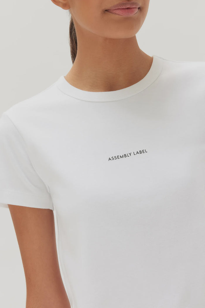 Assembly Label Micro Organic Logo Tee (White)