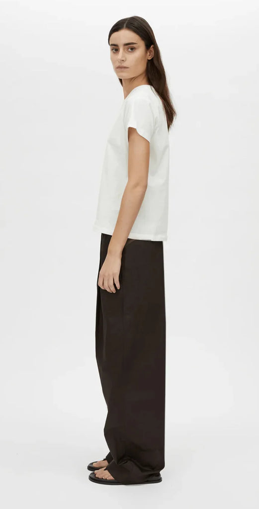 Janice Neat Fit Logo Tee (White)