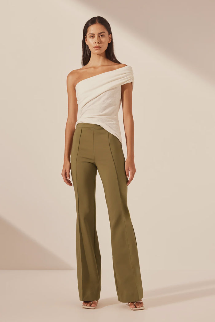 Shona Joy Beau One Shoulder Top (Ivory)