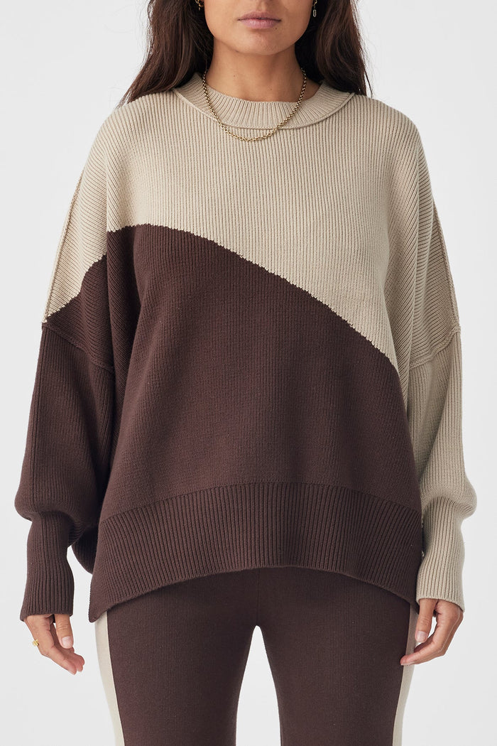 Arcaa Neo Sweater (Chocolate & Taupe)
