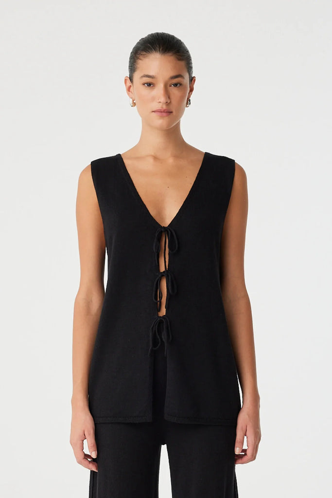 Arcaa Poppy Longline Top (Black)