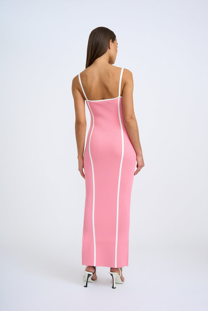 By Johnny Nautilus Swirl Knit Midi Dress (Pink Ivory)