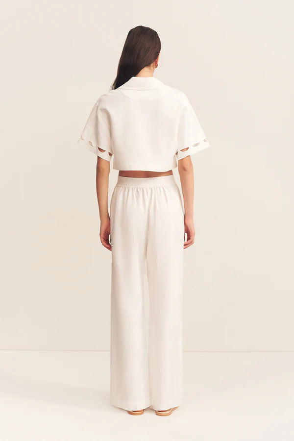 Birdie Scallop Pant (Ivory)