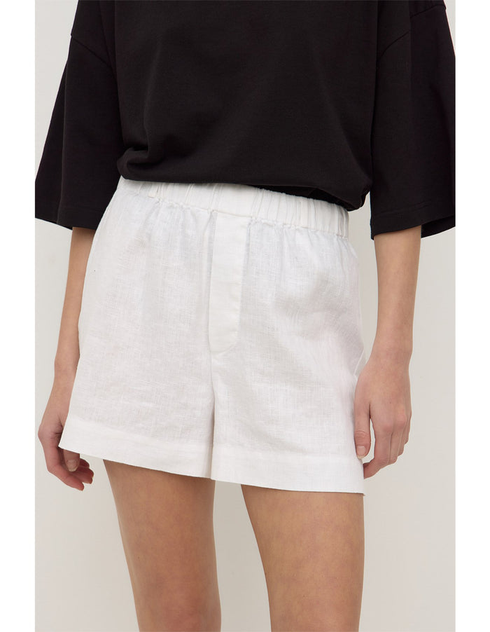 Everyday Linen Shorts (White)
