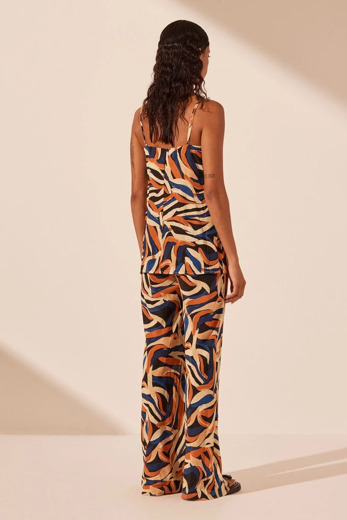 Shona Joy Palma Silk Tailored Long Line Top