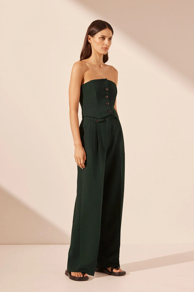 Shona Joy Irena High Waisted Tailored Pant (Deep Forest)