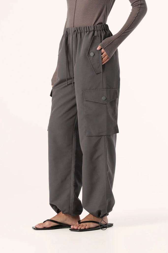 Elka Collective Tara Slate Grey Relaxed Fit Cargo Pant