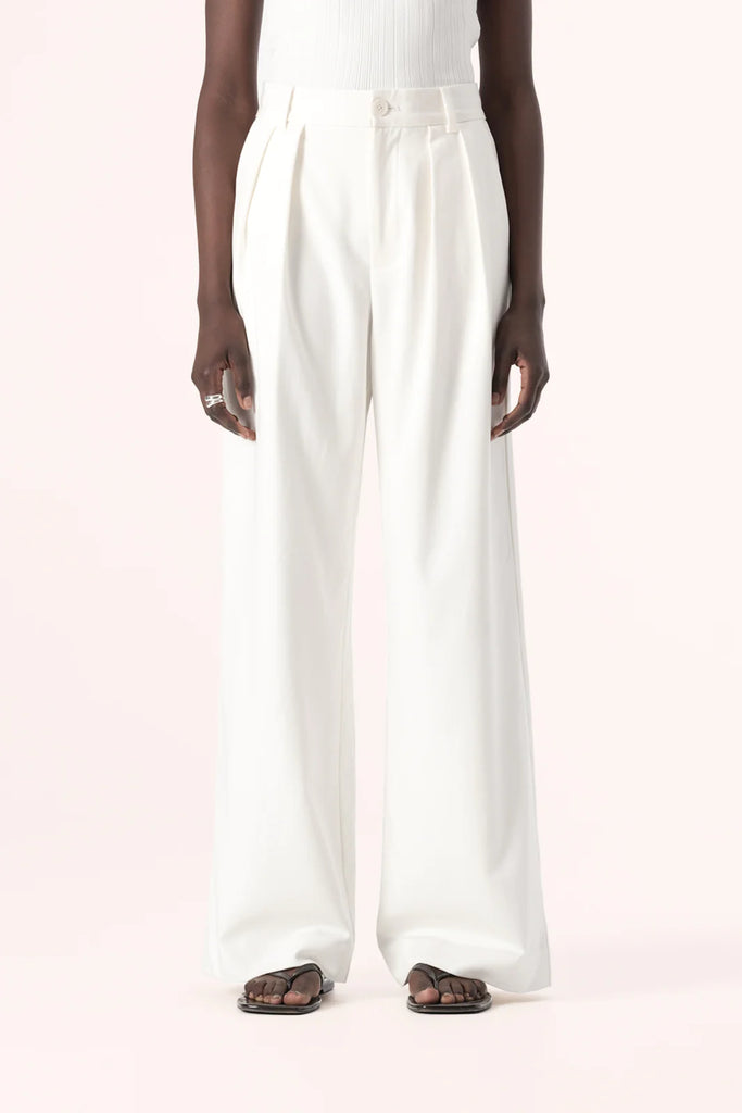 Elka Collective Juku White High Waisted Wide Leg Pant