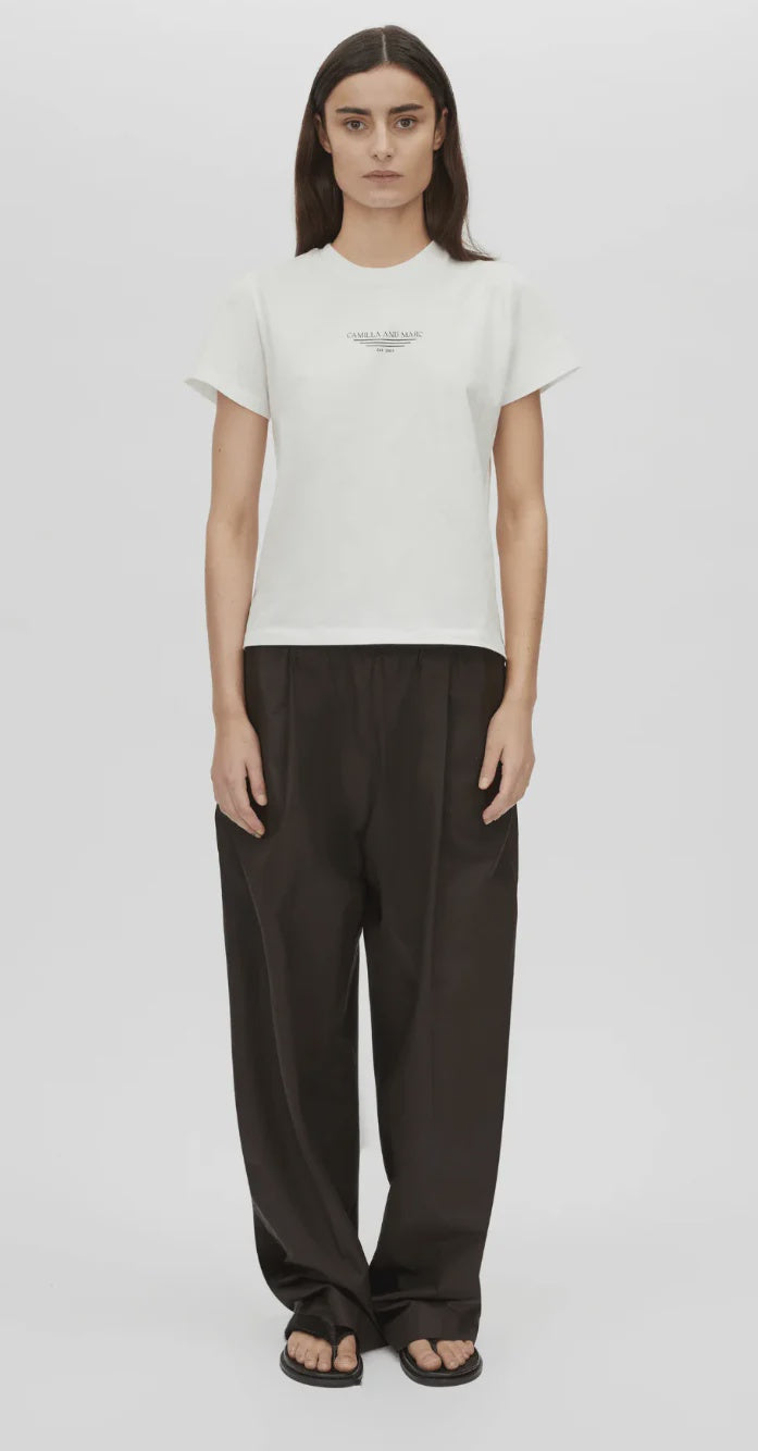 Janice Neat Fit Logo Tee (White)