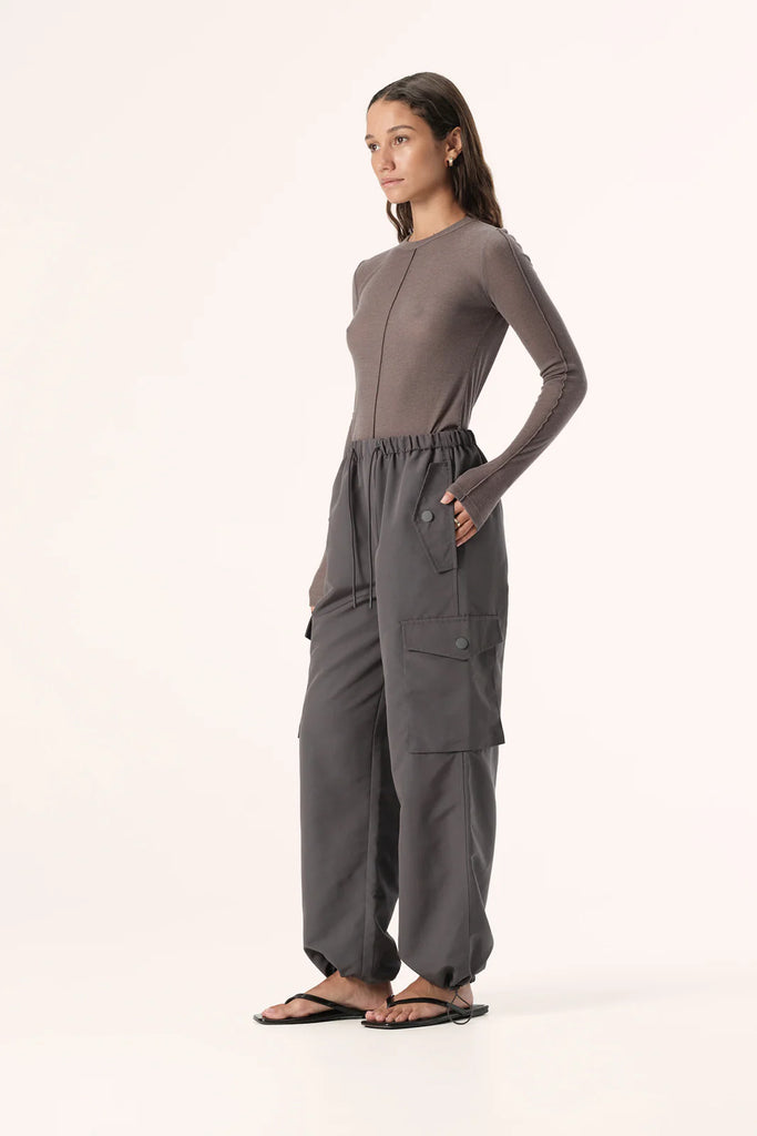 Elka Collective Tara Slate Grey Relaxed Fit Cargo Pant