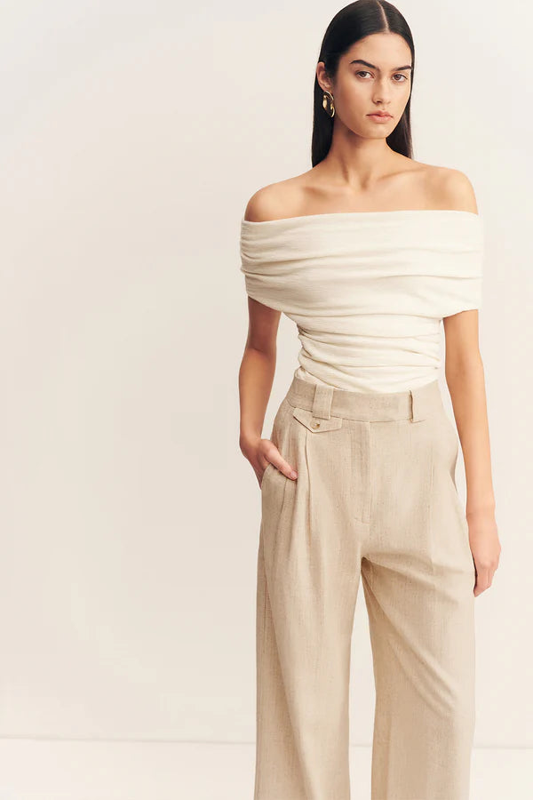 Beau Off Shoulder Top (Ivory)