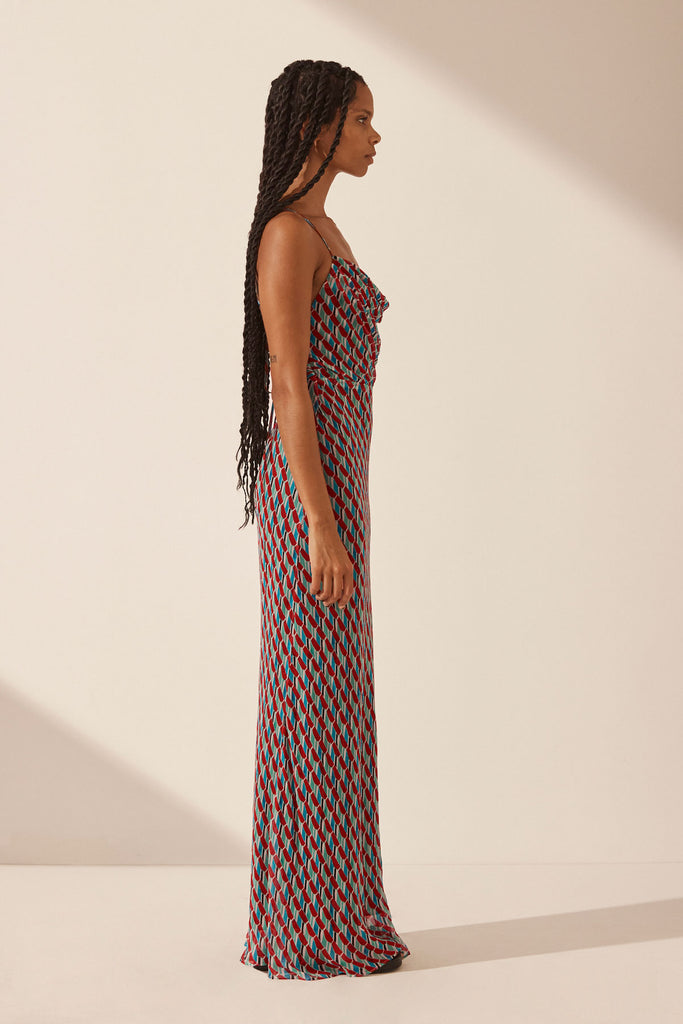 Shona Joy Maribel Lace Back Bias Maxi Dress