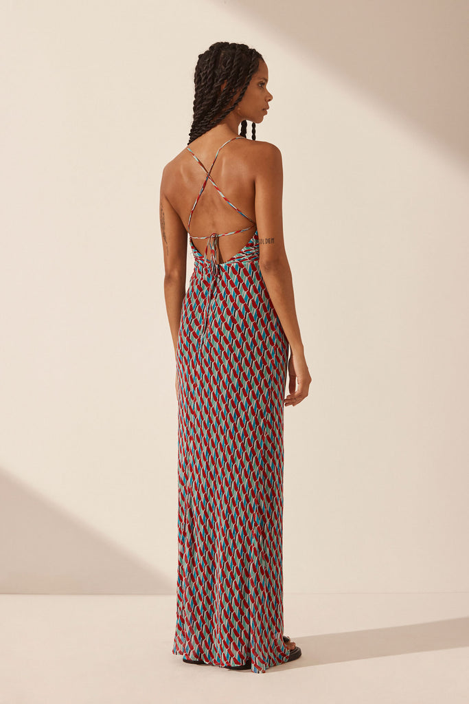 Shona Joy Maribel Lace Back Bias Maxi Dress