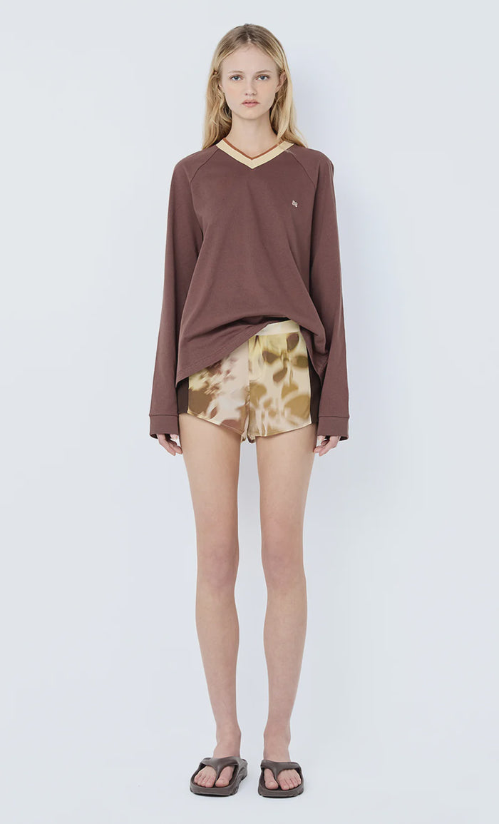 Varsity L/S Tee (Dark Chocolate)