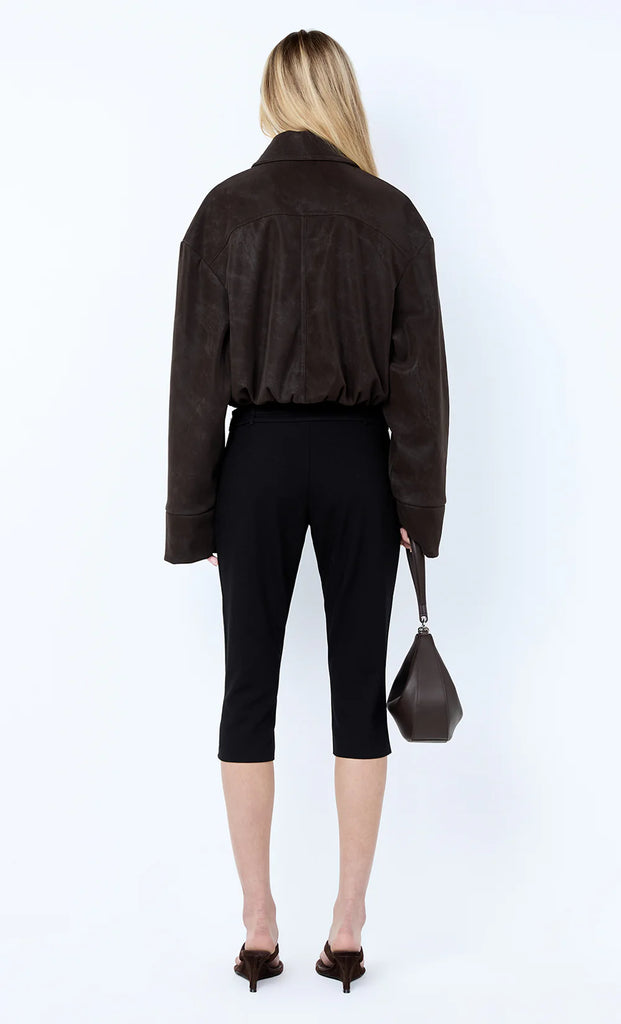 Alaric Cropped Bomber (Espresso)