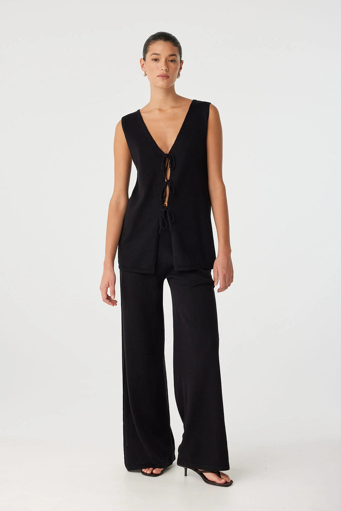 Arcaa Poppy Longline Top (Black)