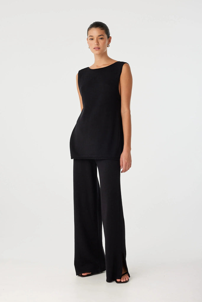 Arcaa Poppy Longline Top (Black)