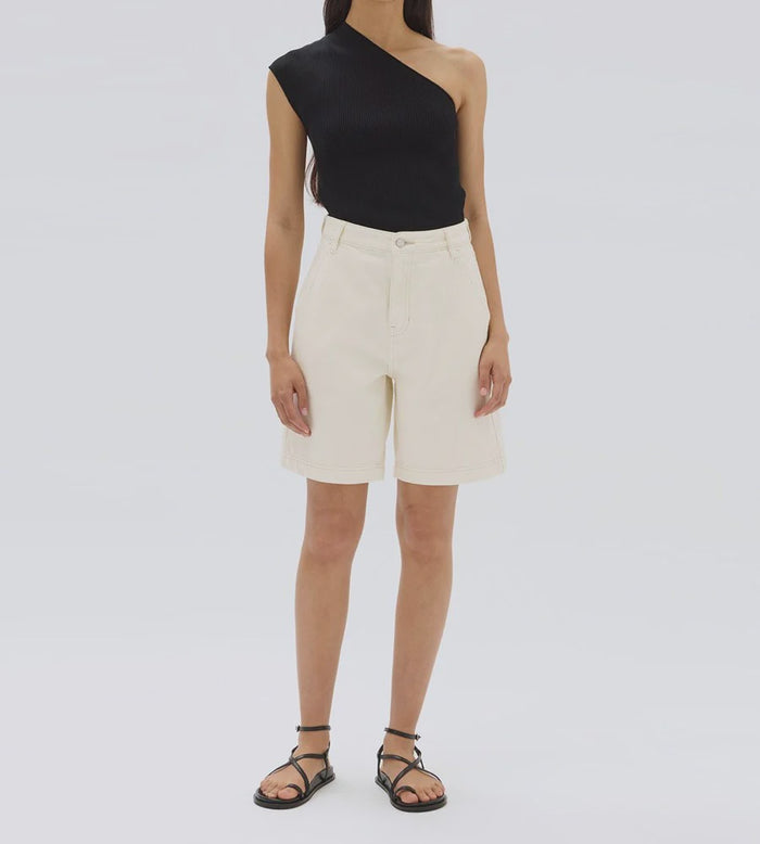 Assembly Label Longline Denim Short (Ecru)