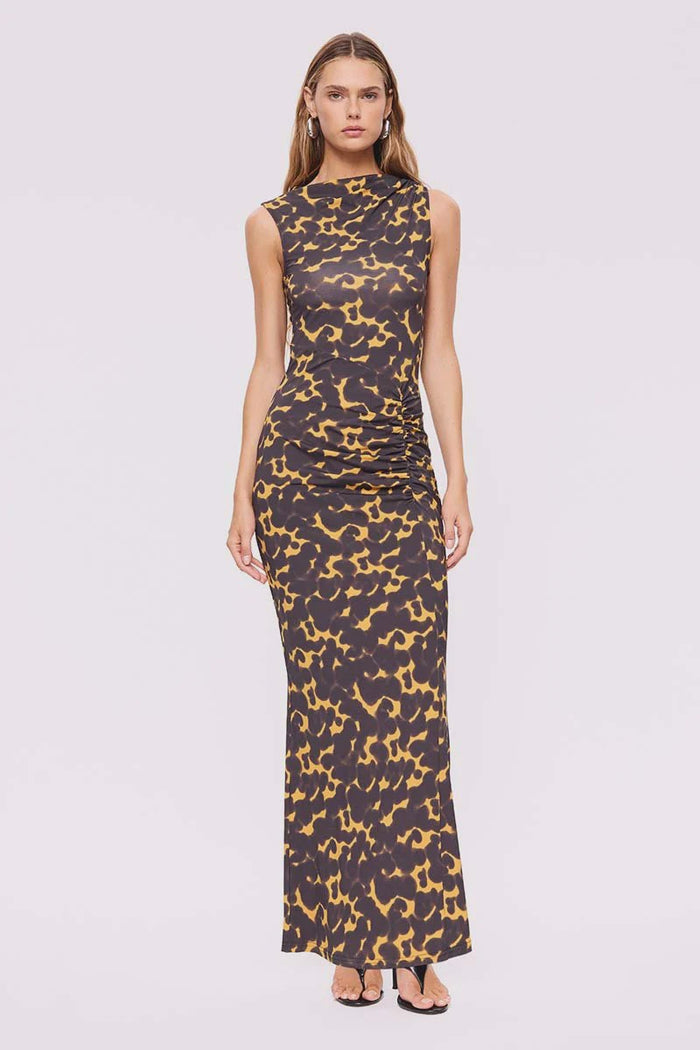 Biba Maxi Dress (Tortoiseshell