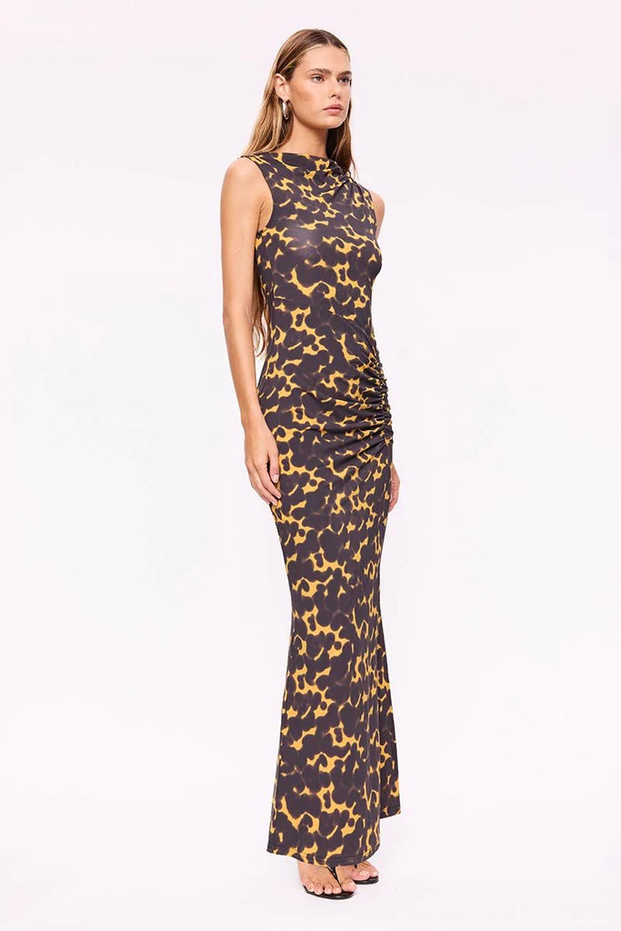 Biba Maxi Dress (Tortoiseshell