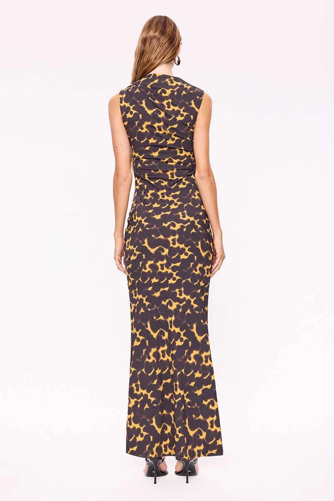 Biba Maxi Dress (Tortoiseshell