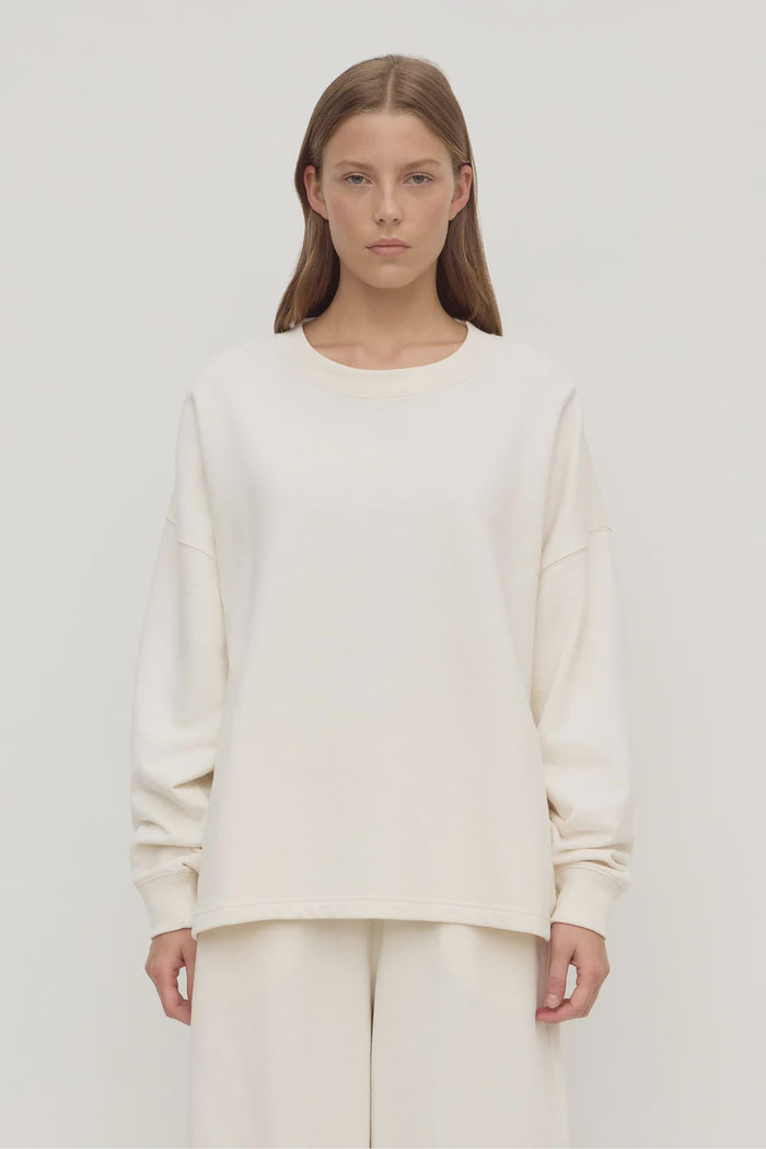 Brushed Cotton Lounge Sweater (Shell)
