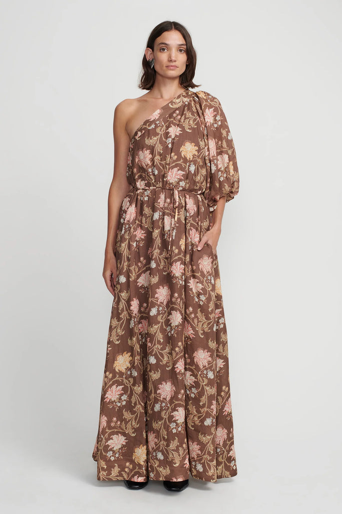 Hansen & Gretel Carmen Maxi Dress (Carob Floral)