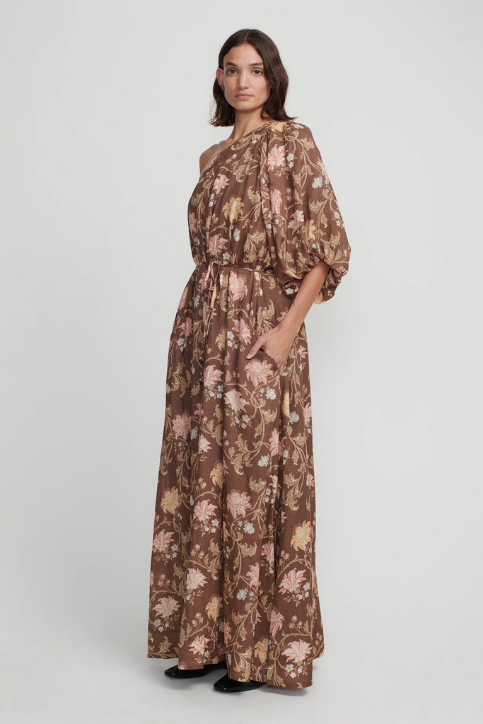 Hansen & Gretel Carmen Maxi Dress (Carob Floral)