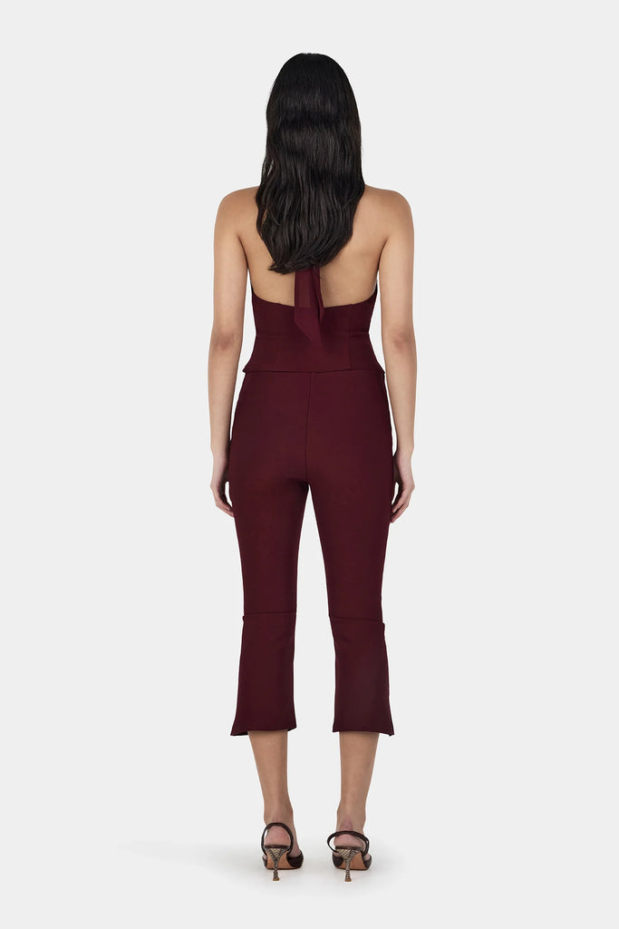 Chelsea Halter Top (Burgundy)