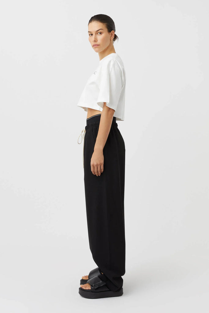 Camilla & Marc Pierre Cotton Cropped Tee in White