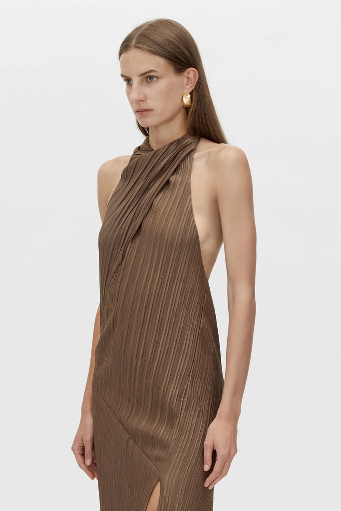 Alto Halter Dress (Bronze)
