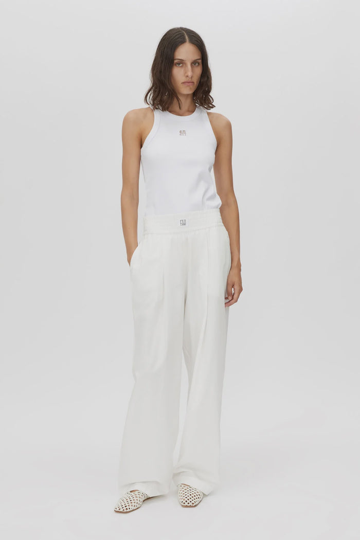 Bloom Embroidered Tank (Soft White)