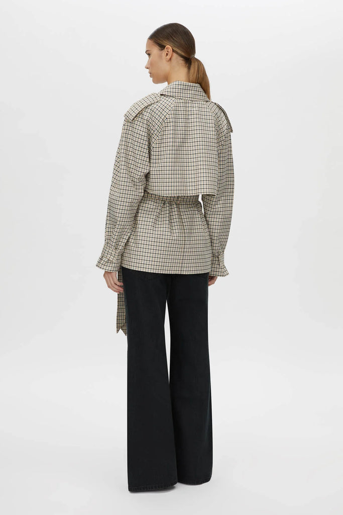 Burdock Check Trench Jacket (Birch Check)