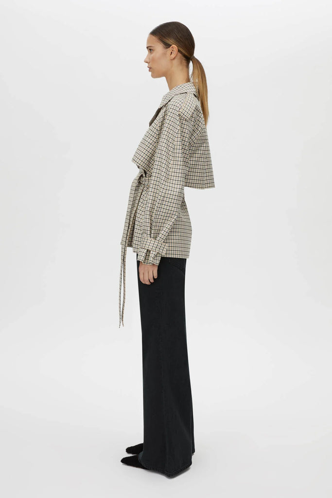 Burdock Check Trench Jacket (Birch Check)