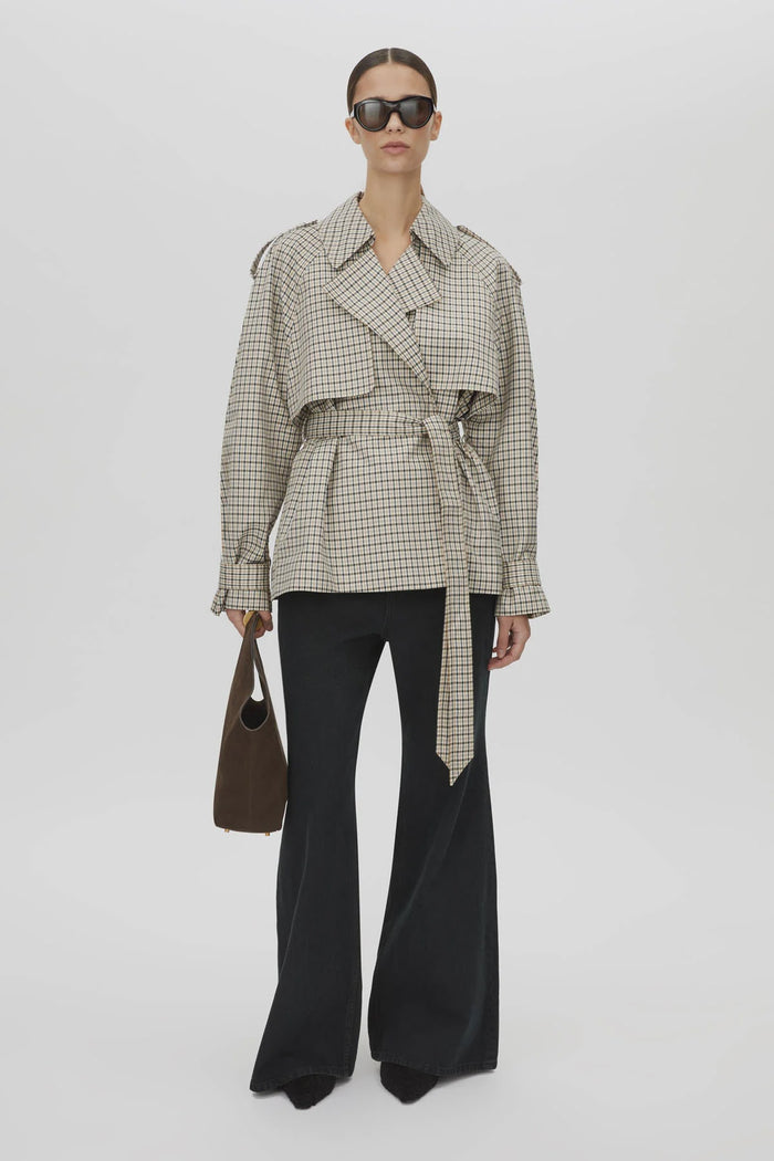 Burdock Check Trench Jacket (Birch Check)