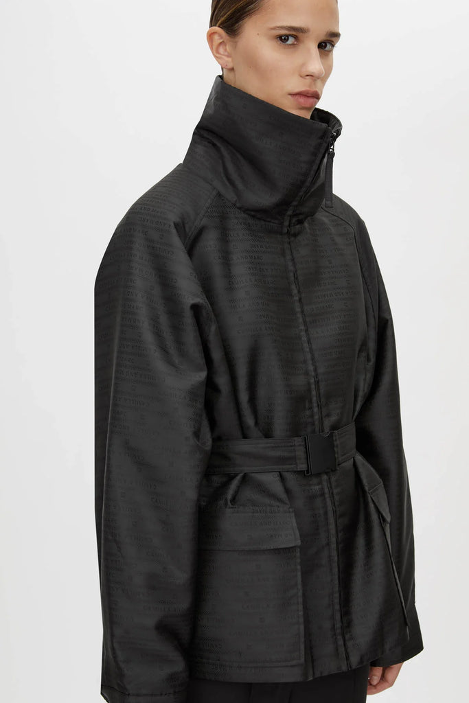 Escher Logo Puffer Jacket (Black)